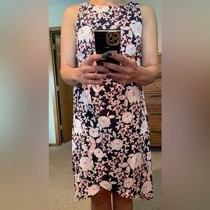 Floral summer faux wrap dress
